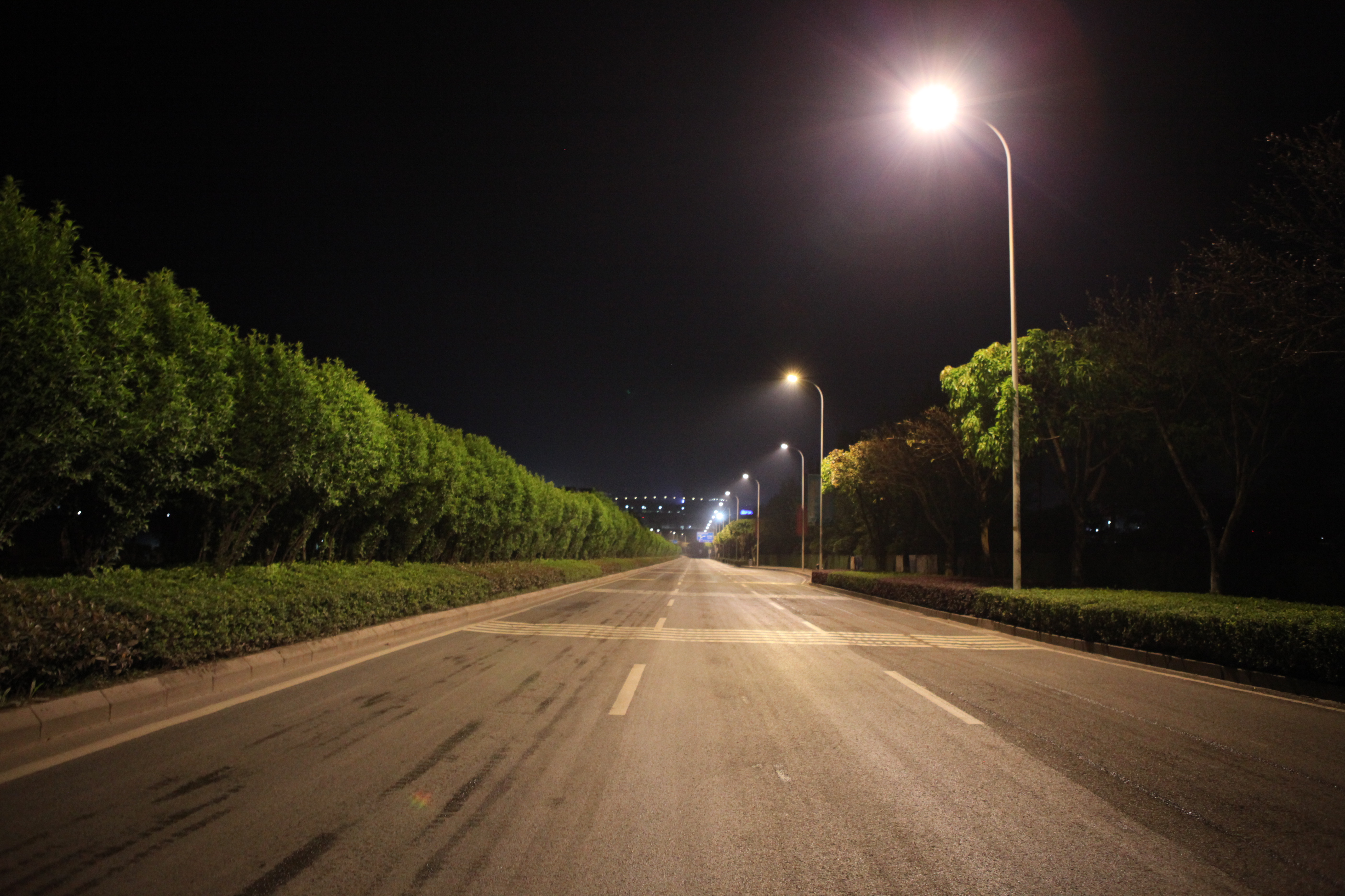 三基色多色溫全光譜LED人工智能路燈城市照明品質(zhì)提升工程案例實景照片(第一組)